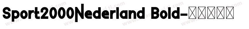 Sport2000Nederland Bold字体转换